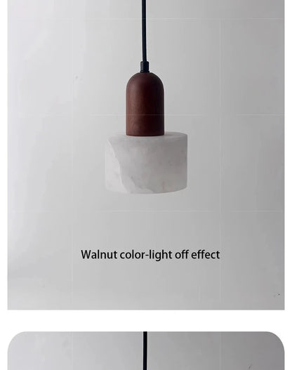 Luxuriöse Marmor-Pendelleuchte – LED-Lampe im Wabi-Sabi-Stil aus Naturstein