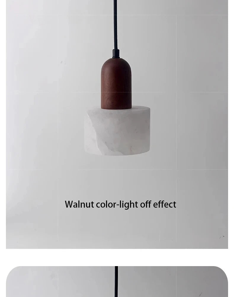 Luxuriöse Marmor-Pendelleuchte – LED-Lampe im Wabi-Sabi-Stil aus Naturstein