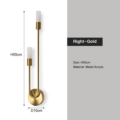 Nordic G9 Wandleuchte – Gold oder Schwarz, Links oder Rechts