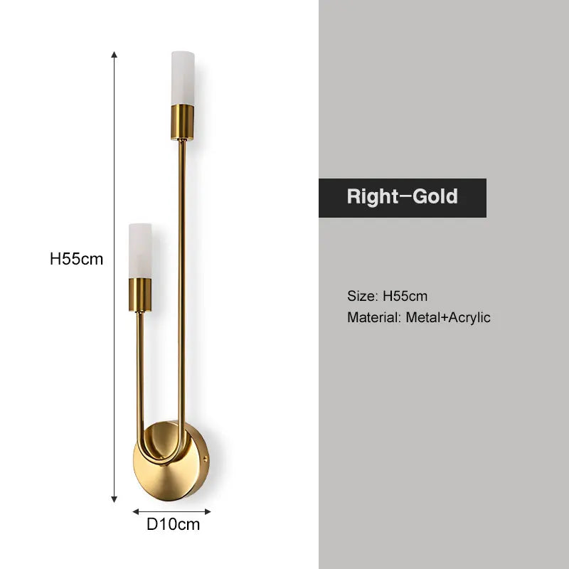 Nordic G9 Wandleuchte – Gold oder Schwarz, Links oder Rechts