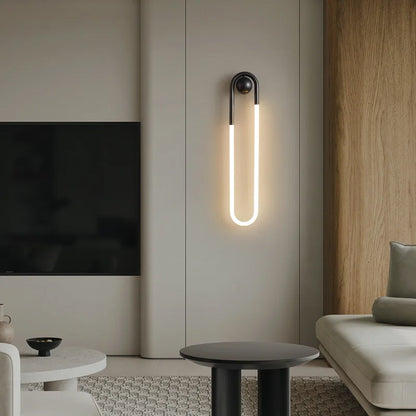 U-vormige led-wandlamp – Art-decodesign | Koper of zwart