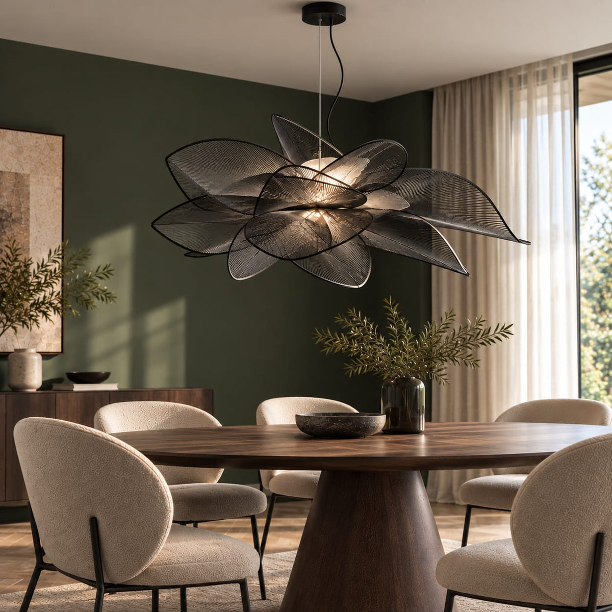 PETAL BLOOM – Moderne LED Hanglamp met Transparante Bloemblaadjes