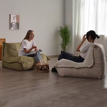 Luxuriöser Loungesessel aus olivgrünem Cord