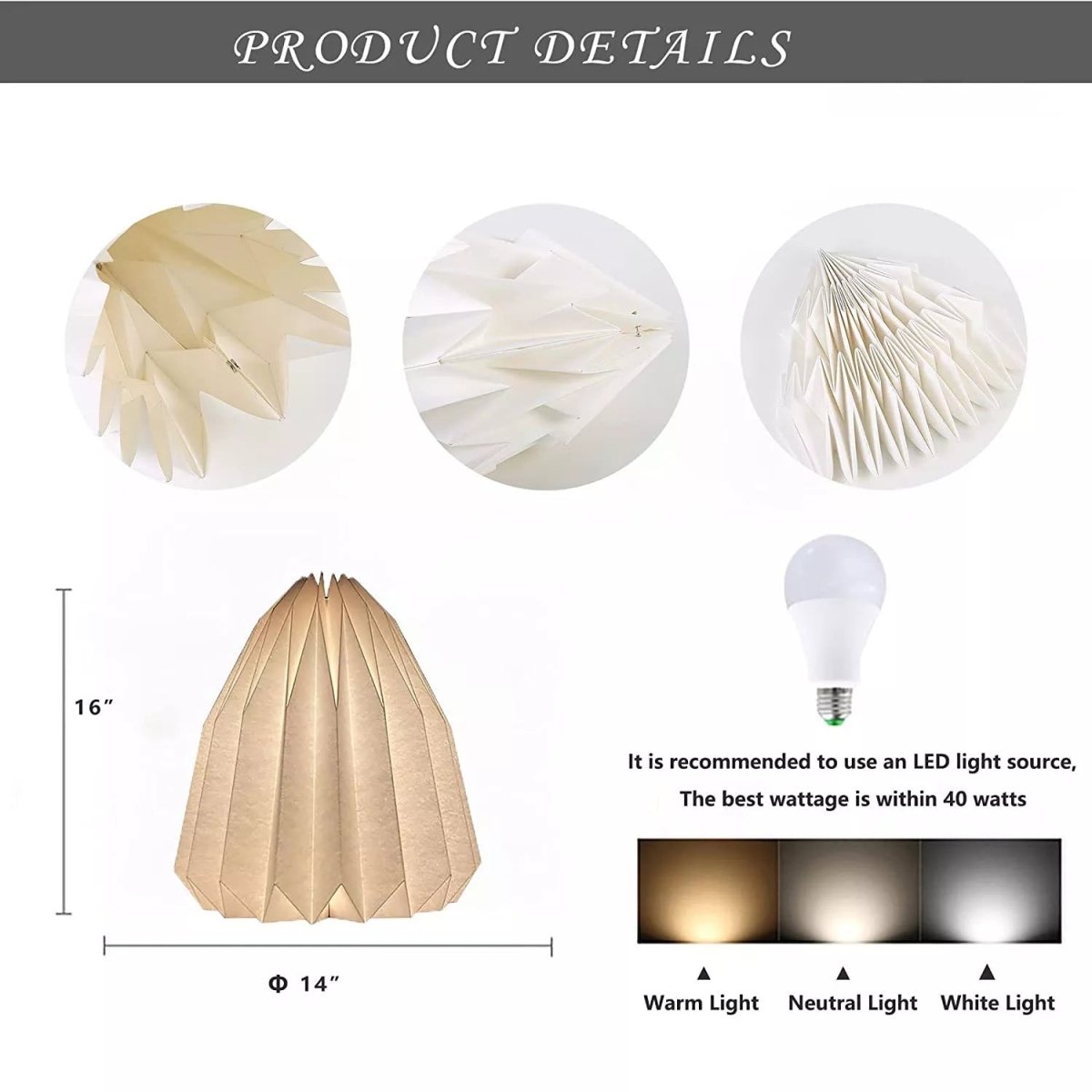 Actdesignshop - Origami paper ceilinglamp japanese waterproof - Act Design Shop