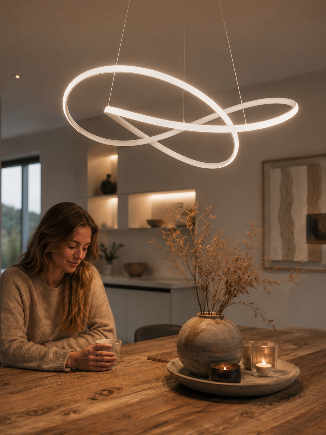 Moderne skandinavische Pendelleuchte – Kleeblatt-Design