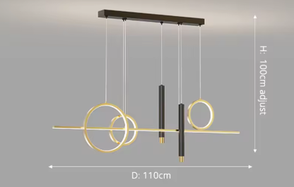 Modern LED Pendant Light – 120 cm Dining Table Lighting | Restaurant & Living Room Lamp