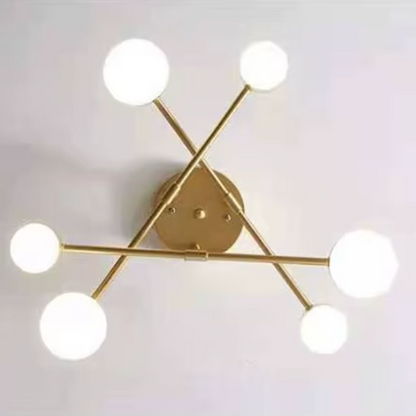 Modern Industrial Ceiling Light - 6-Light Metal Fixture