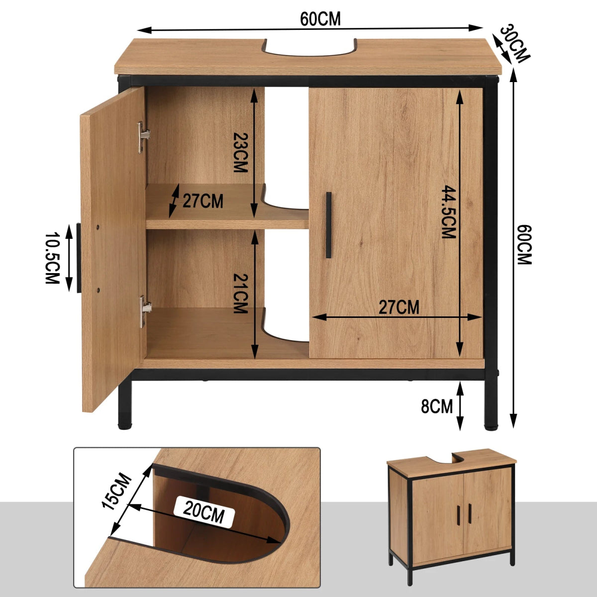 Bathroom Cabinet 60x60x30cm - Act Design Shop