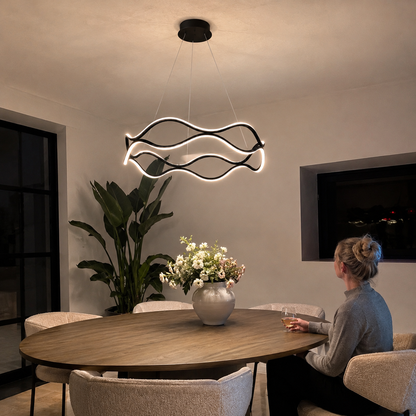 ORBIT Runde LED-Ring Pendelleuchte – Luxus-Kronleuchter für Wohnzimmer, Schlafzimmer & Esszimmer