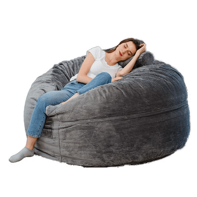 Big Mega XXL Beanbag Ribbed Fabric Included foam fillings - Act Design Shop