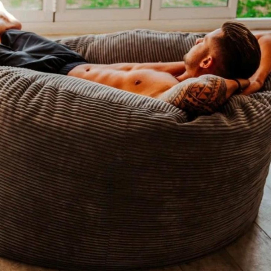 Big Mega XXL Beanbag Ribbed Fabric Included foam fillings - Act Design Shop