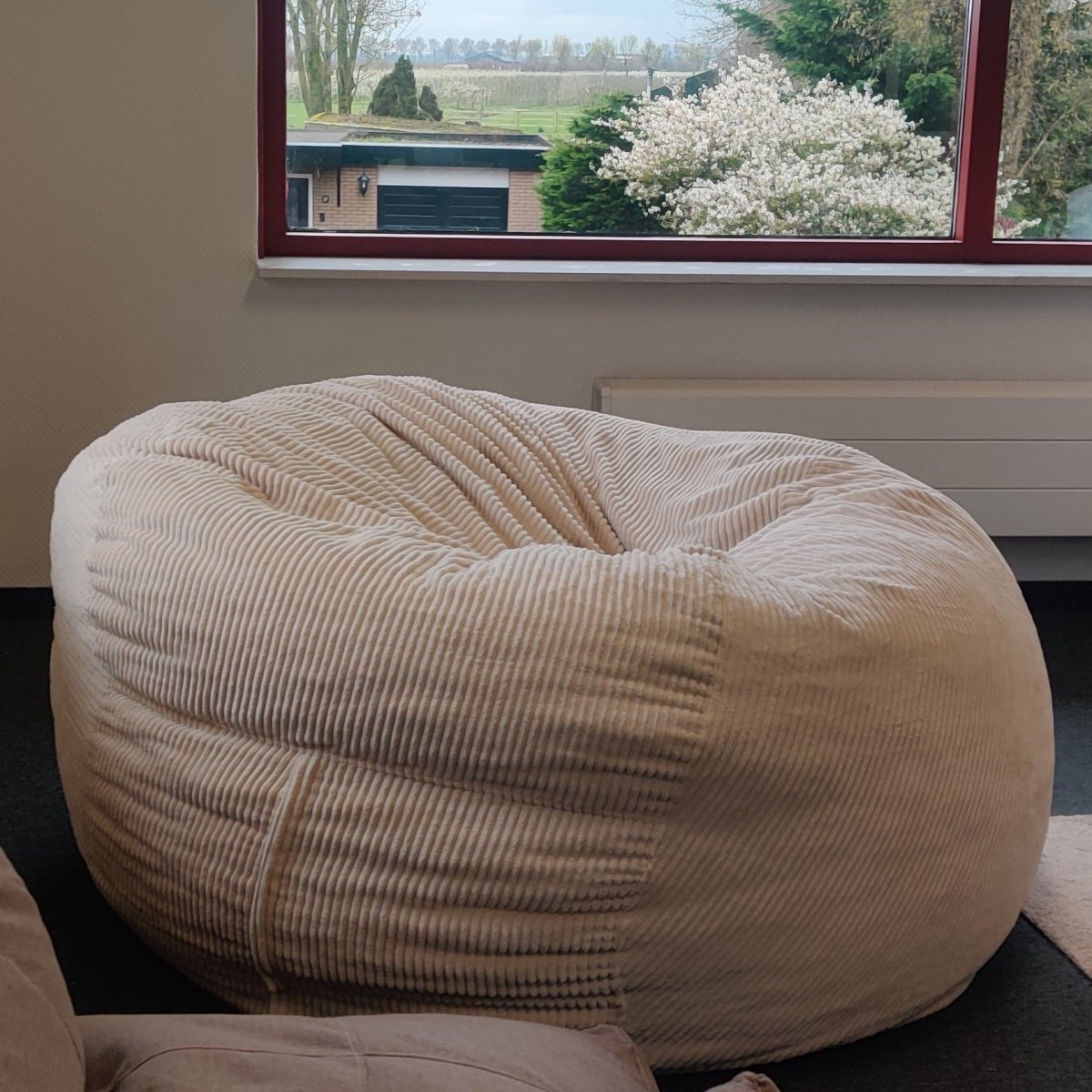 Big Mega XXL Beanbag Ribbed Fabric Included foam fillings - Act Design Shop