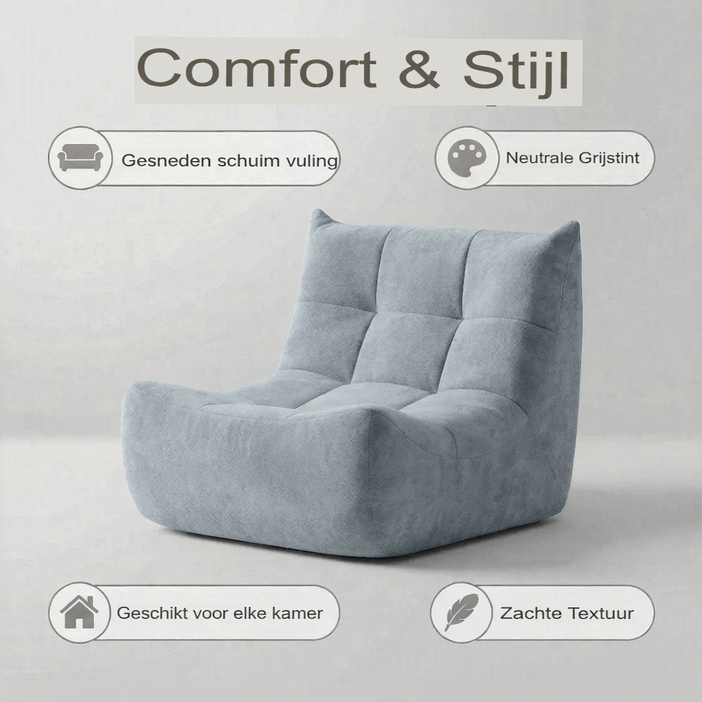 Wagrex Relaxsessel – Loungesessel mit hochdichtem Schaumstoff, Chenille-Stoff, 96x71,5x77cm