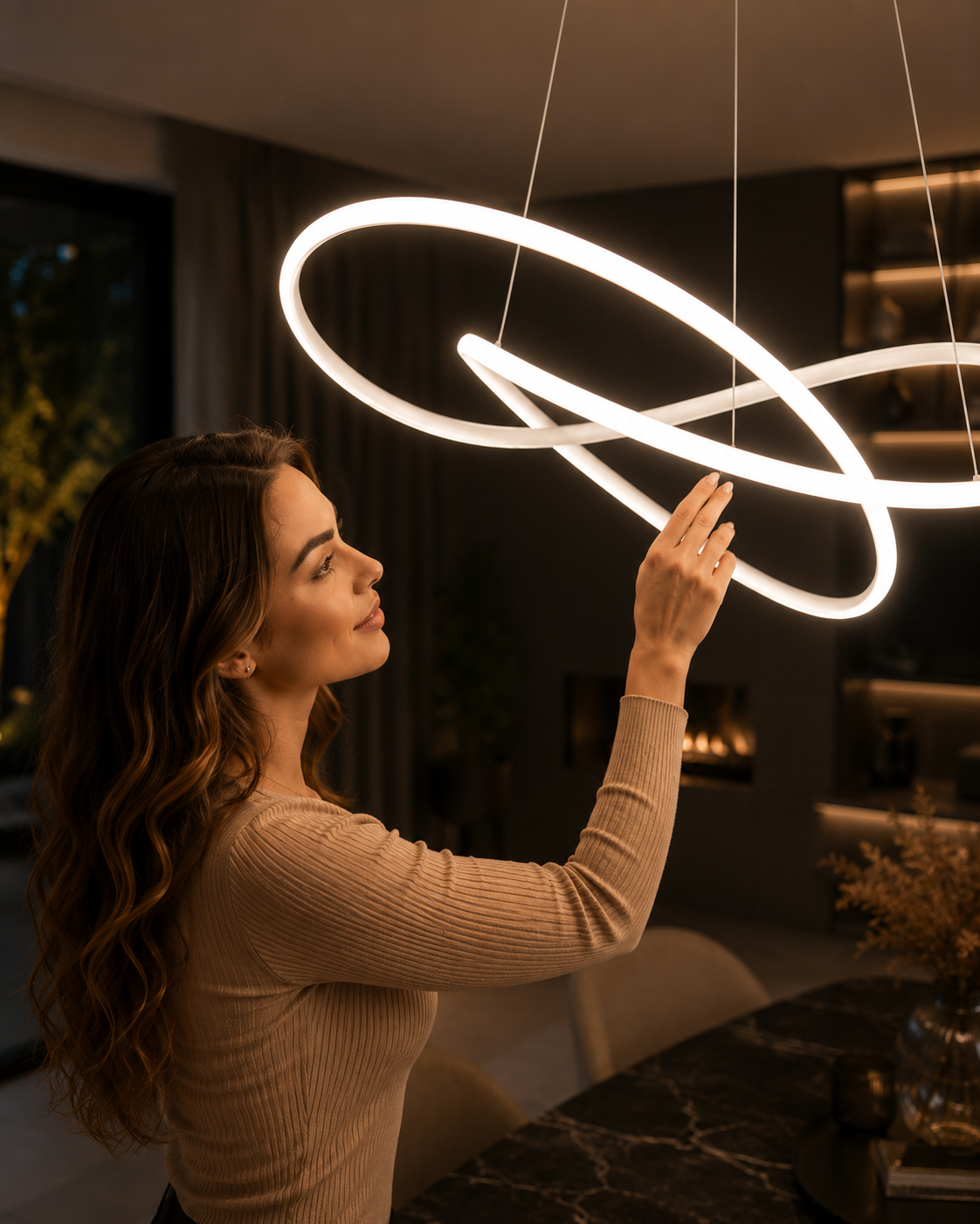Moderne skandinavische Pendelleuchte – Kleeblatt-Design