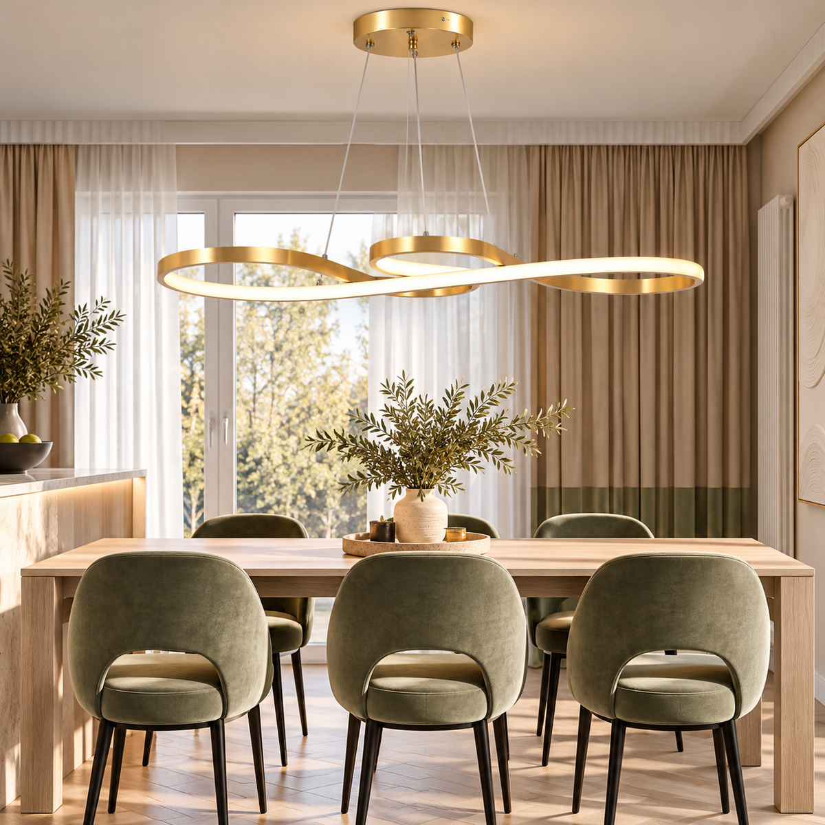 Modern LED Pendant Lamp Rings
