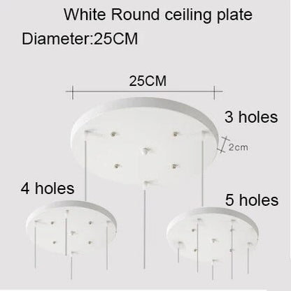 Ceiling Plates Iron 2/3/4/5 holes Straight/Round for lights - Act Design Shop
