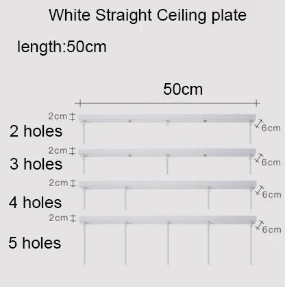 Ceiling Plates Iron 2/3/4/5 holes Straight/Round for lights - Act Design Shop