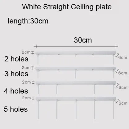 Ceiling Plates Iron 2/3/4/5 holes Straight/Round for lights - Act Design Shop