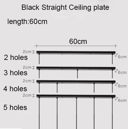 Ceiling Plates Iron 2/3/4/5 holes Straight/Round for lights - Act Design Shop