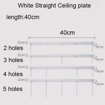 Ceiling Plates Iron 2/3/4/5 holes Straight/Round for lights - Act Design Shop