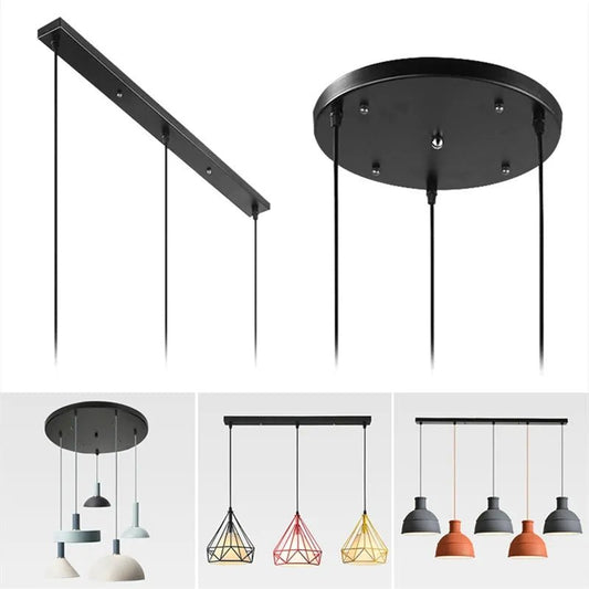 Ceiling Plates Iron 2/3/4/5 holes Straight/Round for lights - Act Design Shop