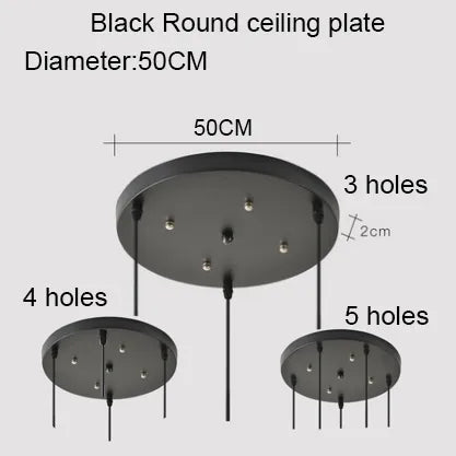 Ceiling Plates Iron 2/3/4/5 holes Straight/Round for lights - Act Design Shop
