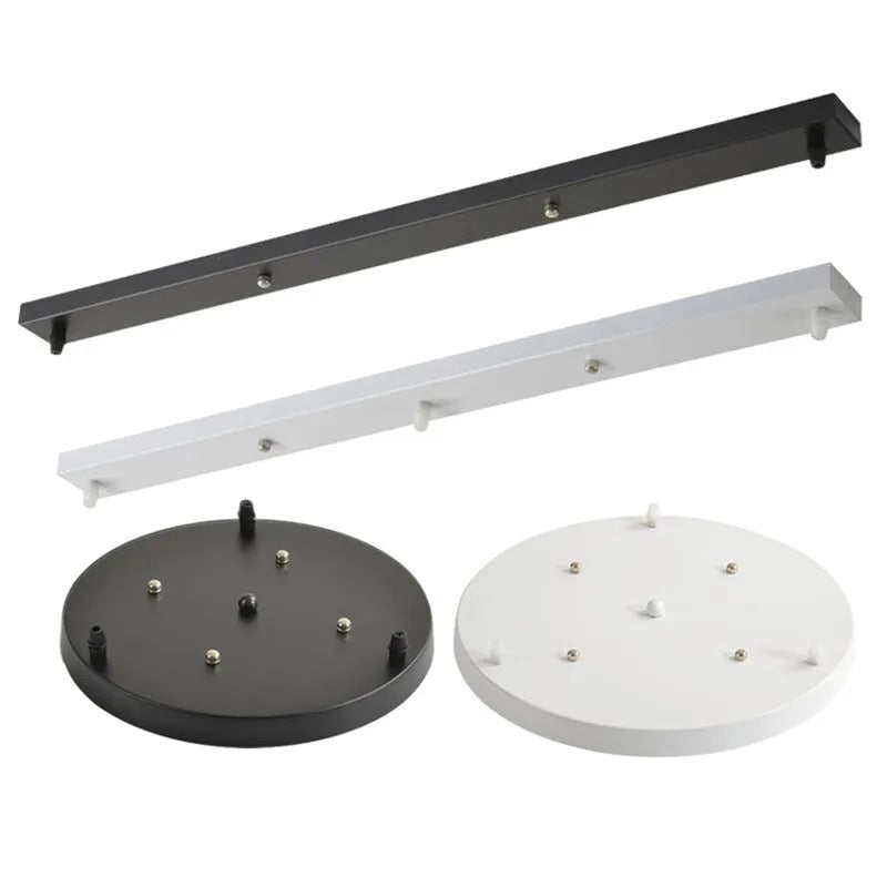 Ceiling Plates Iron 2/3/4/5 holes Straight/Round for lights - Act Design Shop