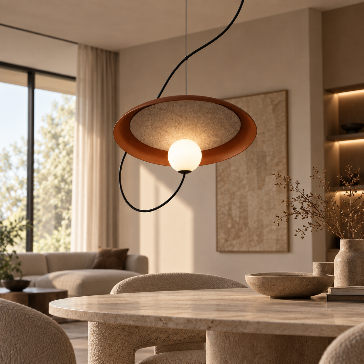 Moderne led-hanglamp met magneetbevestiging – Ø25 of Ø35 cm | Wit, zwart of rood