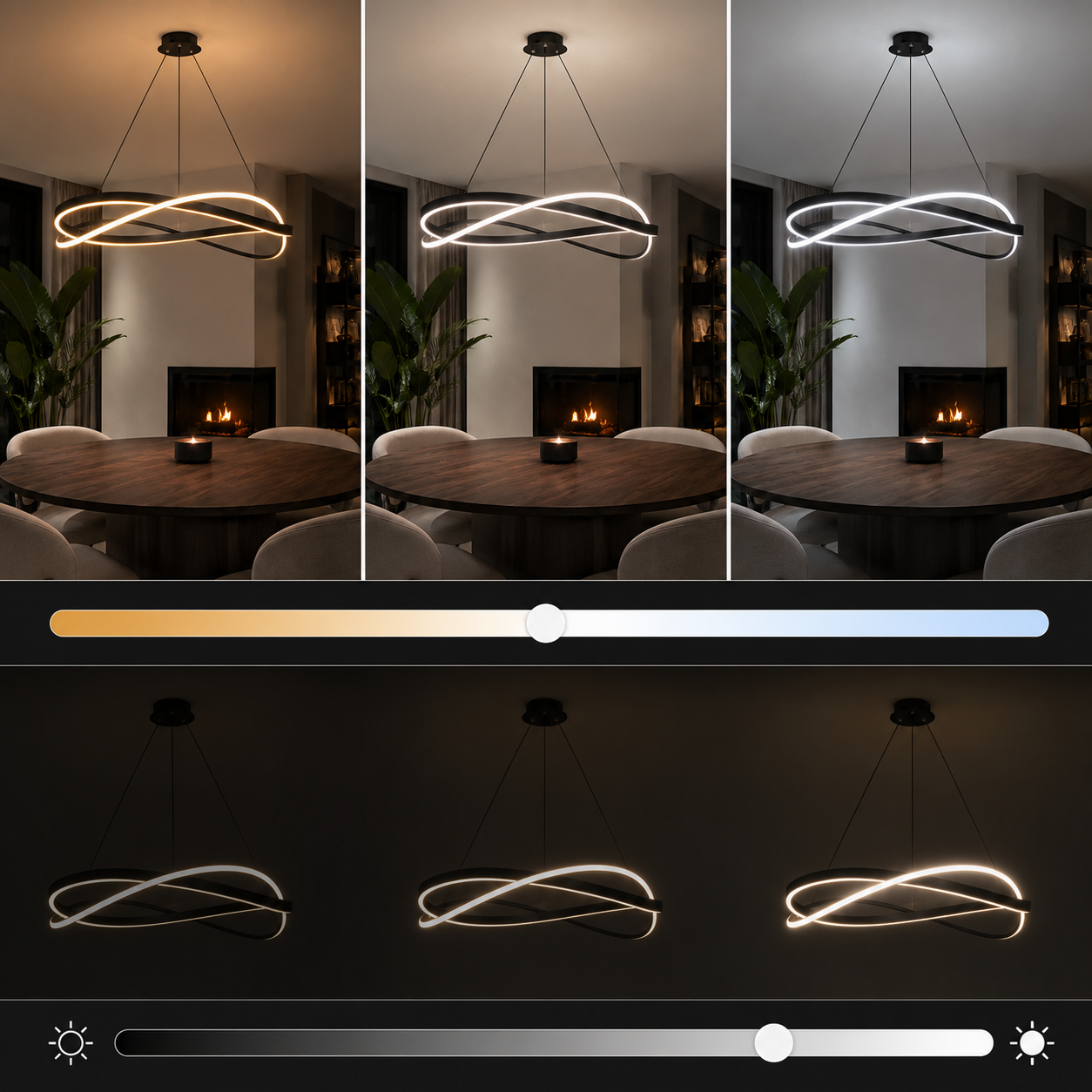 Cluster Pendant Light - Modern LED Bar Chandelier