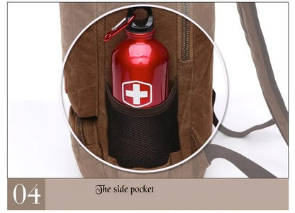 Vintage Canvas Backpack Men Large Capacity Travel Shoulder Bag High Quality Fashion Students Bag Male notebook Laptop Backpack