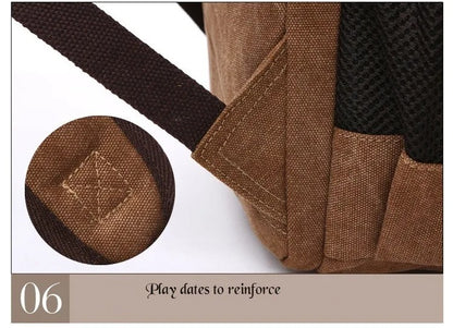Vintage Canvas Backpack Men Large Capacity Travel Shoulder Bag High Quality Fashion Students Bag Male notebook Laptop Backpack