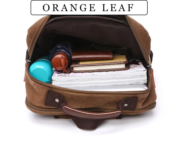 Vintage Canvas Backpack Men Large Capacity Travel Shoulder Bag High Quality Fashion Students Bag Male notebook Laptop Backpack