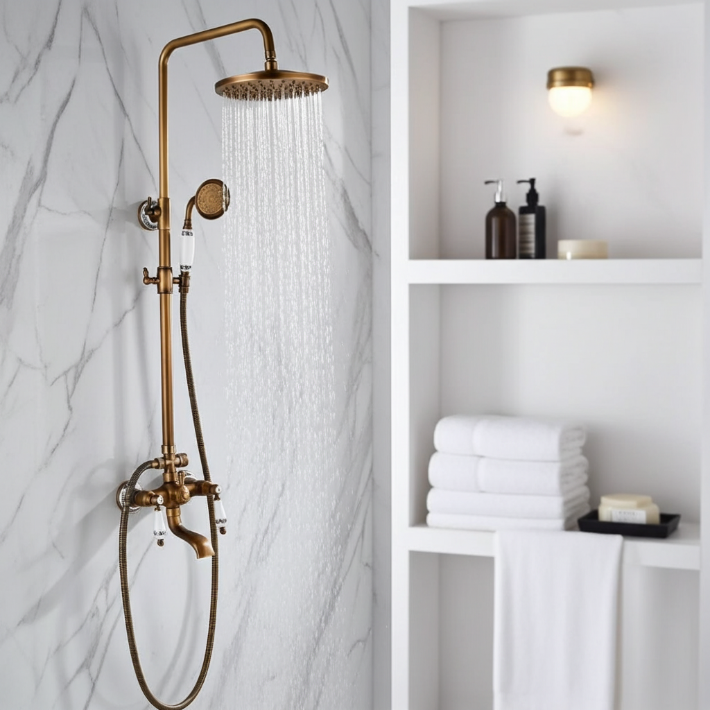 Regendusche Messing Duscharmatur – Thermostatisch Einstellbar