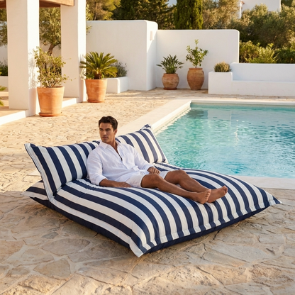 Chaise longue beanbag outdoor stripes