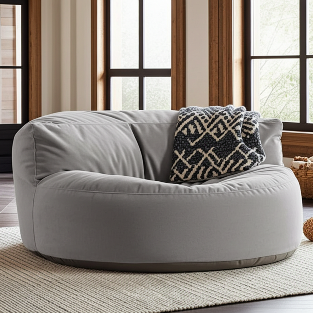 Beanbag Round Thick Velvet