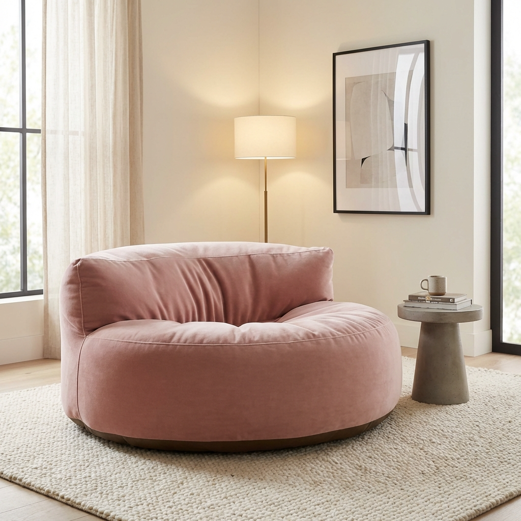 Beanbag Round Thick Velvet