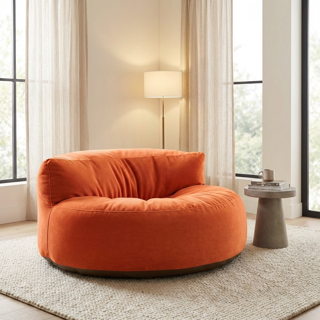 Beanbag Round Thick Velvet