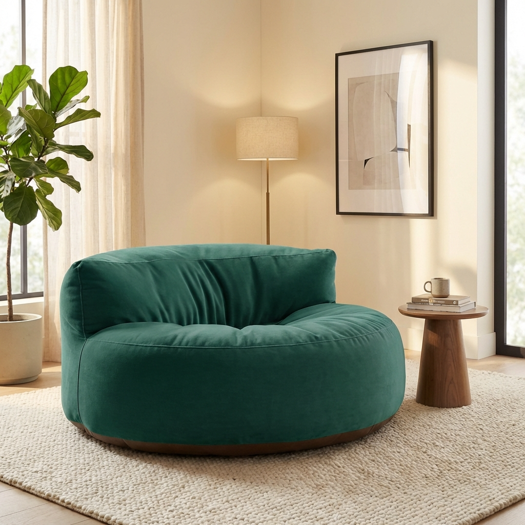 Beanbag Round Thick Velvet