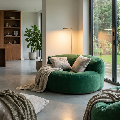 Beanbag Round Thick Velvet