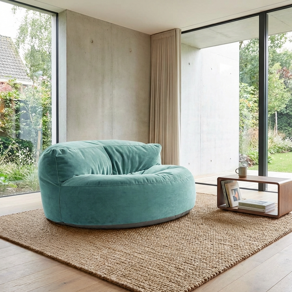 Beanbag Round Thick Velvet