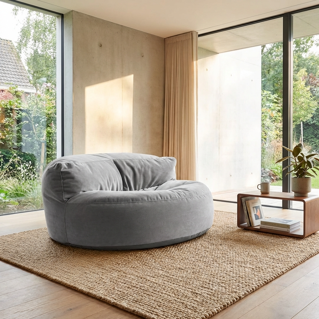 Beanbag Round Thick Velvet