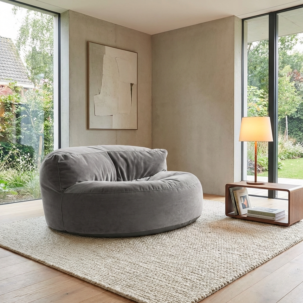 Beanbag Round Thick Velvet