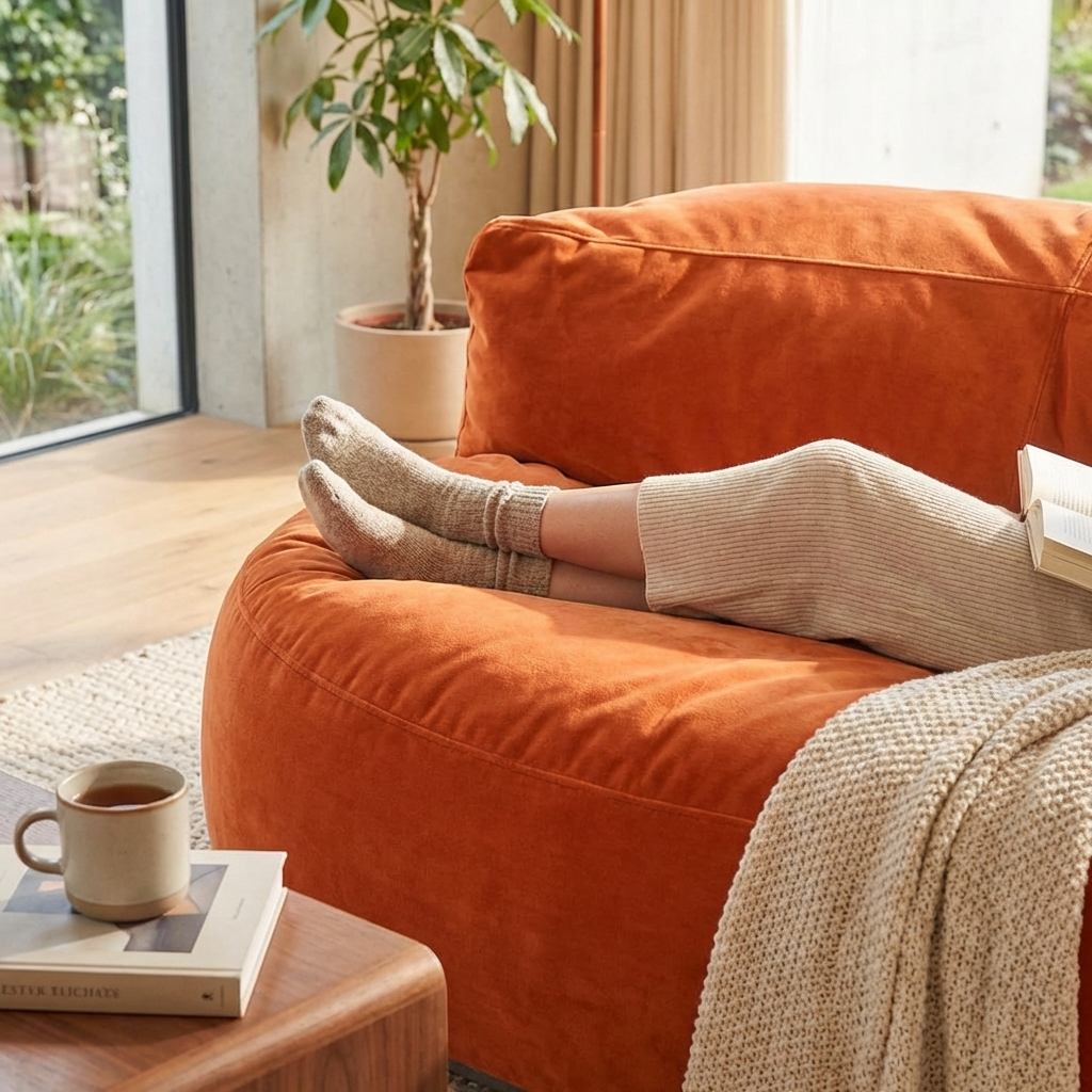 Beanbag Round Thick Velvet