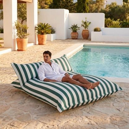 Chaise longue beanbag outdoor stripes