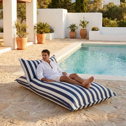 Chaise longue beanbag outdoor stripes