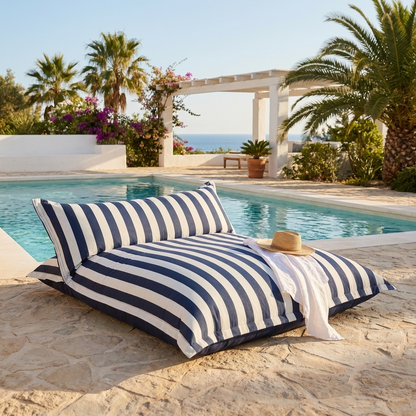 Chaise longue beanbag outdoor stripes