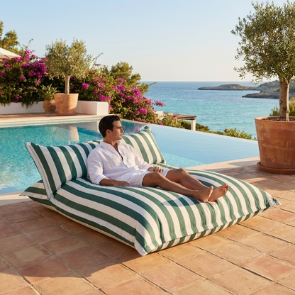 Chaise longue beanbag outdoor stripes