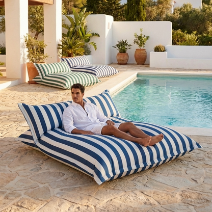 Chaise longue beanbag outdoor stripes