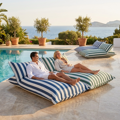 Chaise longue beanbag outdoor stripes