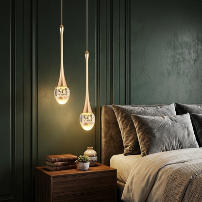 Moderne Blasen-Kristall-Pendelleuchte — 1, 2 oder 3 Köpfe